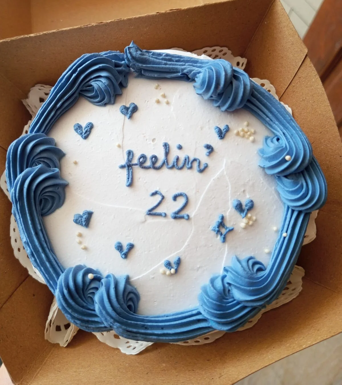 Close-up of smooth buttercream surface ready for piping