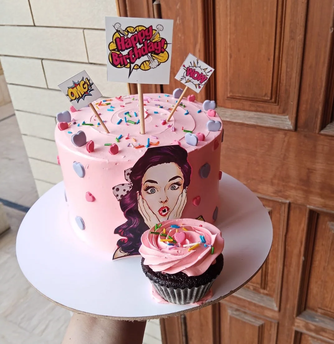 Barbie theme cake
