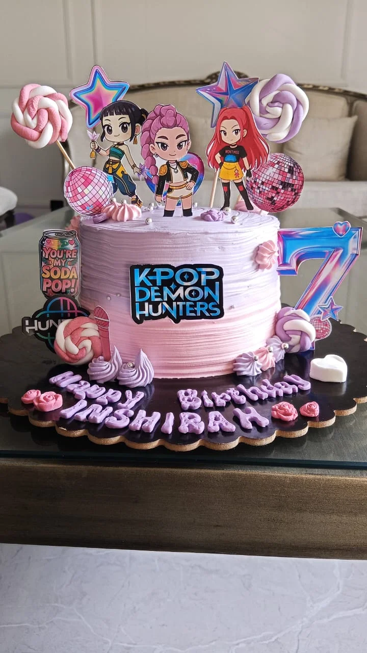 K-Pop Demon Hunters Birthday Cake in Lahore
