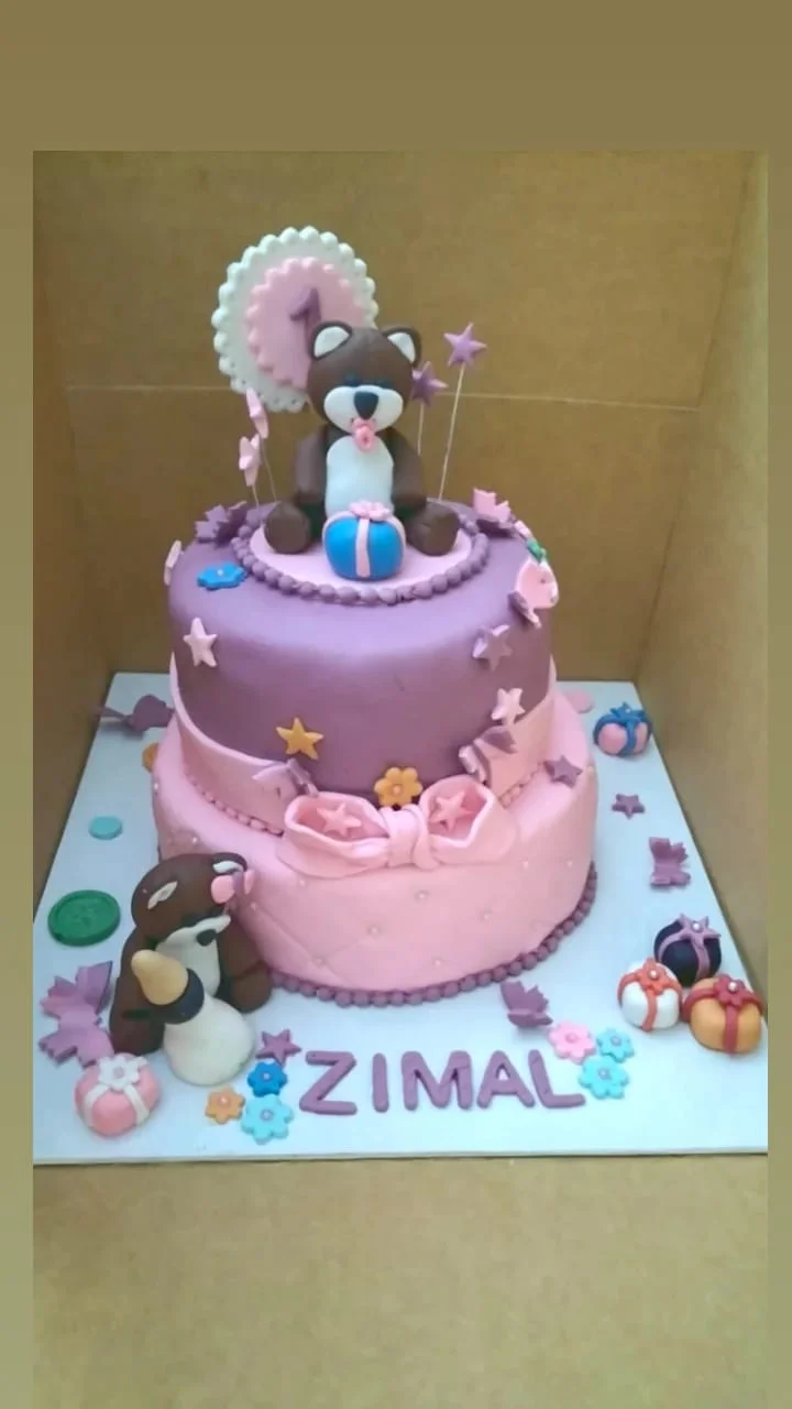 Two-tier custom celebration cake