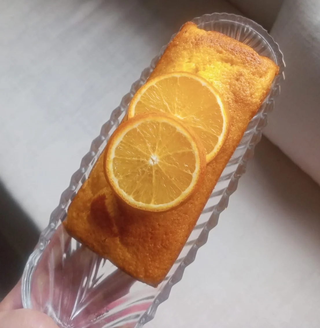 Homemade tea cake served with tea